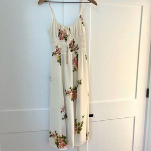 Reformation Off White Midi floral dress Size 4